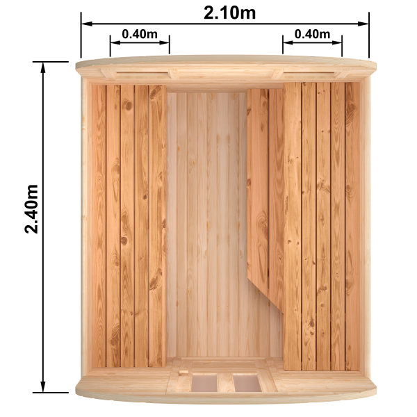 Fasssauna / Gartensauna / Banja / Quadro 2,4 m